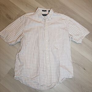 Lyle & Scott Button-Up XL Short Sleeves Curved Hem Mens Collectible